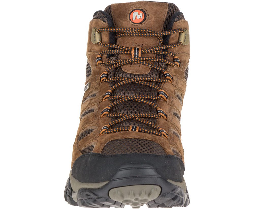 Kozaki Merrell Męskie Brązowe - Moab 2 Mid Waterproof Wide Width - 269107-VAE